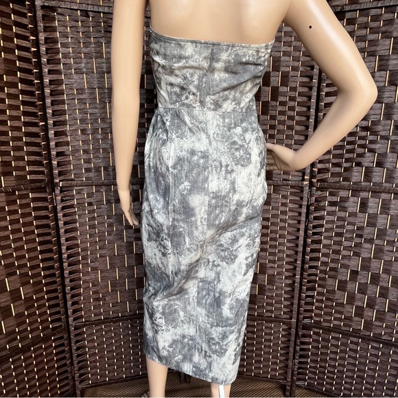 Zara Camo Strapless Zipfront Dress With Zippered Pocketd Small - Picture 5 of 11